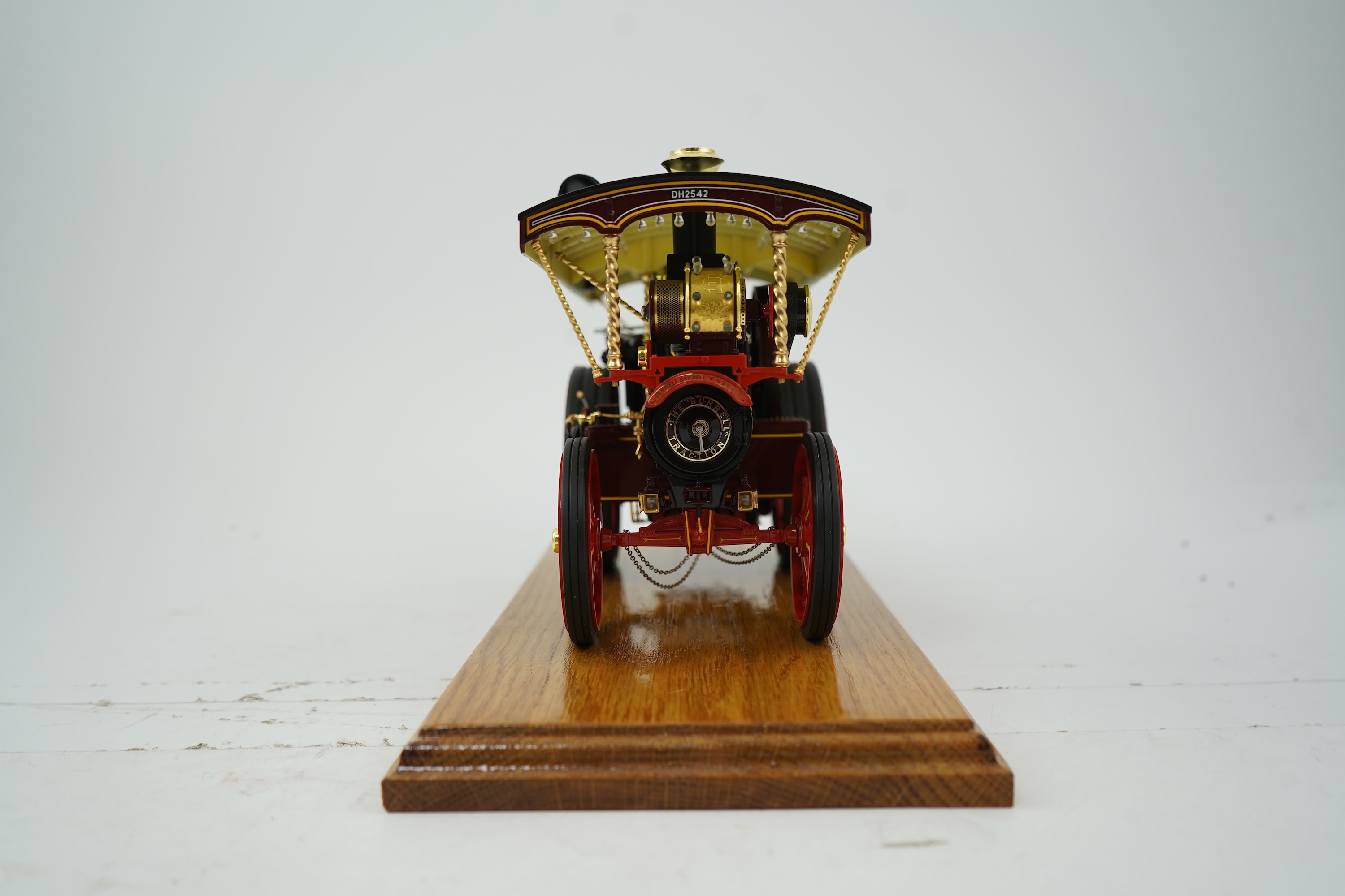 A Midsummer Models Ltd. 1:24 scale model of a Burrell Showman’s Engine, The White Rose of York, in ‘Alfred Payne - Amusement Caterers - Hull’ livery, missing the original card box, but with an oak and Perspex display cas